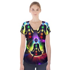 Short Sleeve Front Detail Top 