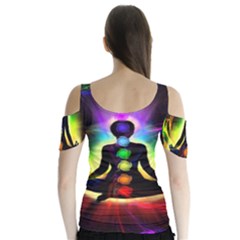 Butterfly Sleeve Cutout T-Shirt  