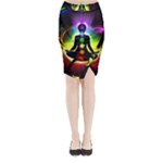 Chakra Design Midi Wrap Pencil Skirt