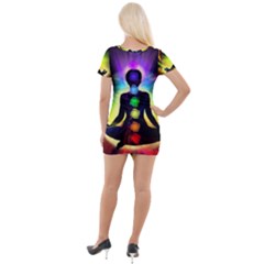 Short Sleeve Asymmetric Mini Dress 