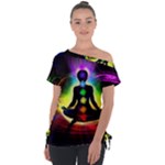 Chakra Design Off Shoulder Tie-Up Tee