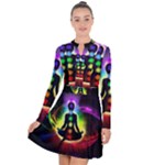Chakra Design Long Sleeve Panel Dress