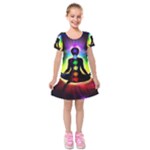 Chakra Design Kids  Short Sleeve Velvet Dress