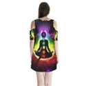 Shoulder Cutout Velvet One Piece 