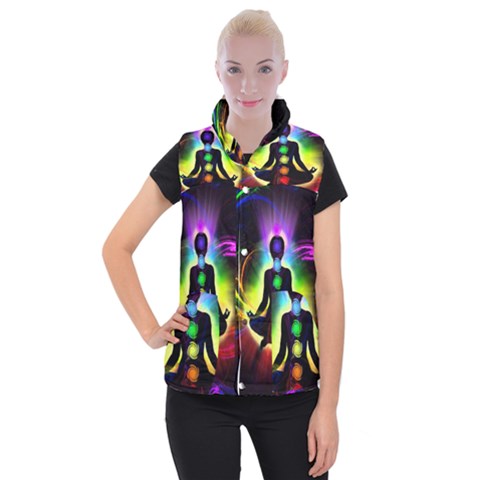 Chakra Design Women s Button Up Vest from ArtsNow.com