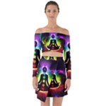 Chakra Design Off Shoulder Top with Skirt Set