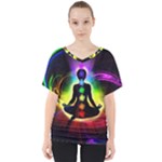 Chakra Design V-Neck Dolman Drape Top