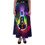 Chakra Design Flared Maxi Skirt