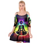 Chakra Design Cutout Spaghetti Strap Chiffon Dress