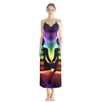 Chakra Design Button Up Chiffon Maxi Dress