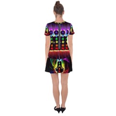 Drop Hem Mini Chiffon Dress 