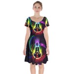 Chakra Design Short Sleeve Bardot Dress