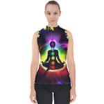 Chakra Design Mock Neck Shell Top