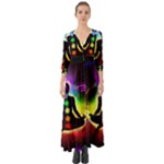 Chakra Design Button Up Boho Maxi Dress