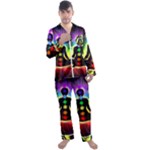 Chakra Design Men s Long Sleeve Satin Pajamas Set