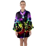 Chakra Design Long Sleeve Satin Kimono