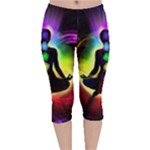 Chakra Design Velvet Capri Leggings 