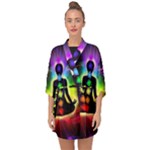 Chakra Design Half Sleeve Chiffon Kimono