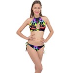 Chakra Design Cross Front Halter Bikini Set