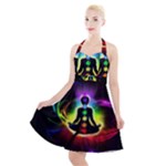 Chakra Design Halter Party Swing Dress 