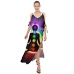 Chakra Design Maxi Chiffon Cover Up Dress