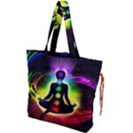 Chakra Design Drawstring Tote Bag