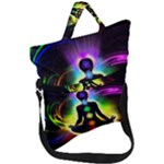 Chakra Design Fold Over Handle Tote Bag