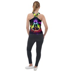 Cross Neck Velour Top 