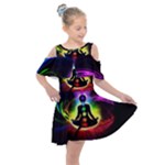 Chakra Design Kids  Shoulder Cutout Chiffon Dress