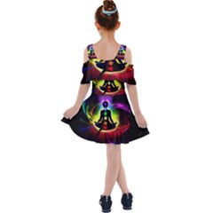 Kids  Shoulder Cutout Chiffon Dress 