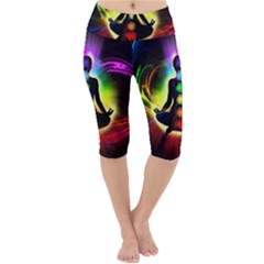 Lightweight Velour Cropped Yoga Leggings 