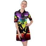 Chakra Design Belted Shirt Dress