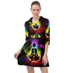 Chakra Design Mini Skater Shirt Dress