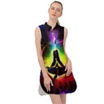 Chakra Design Sleeveless Shirt Dress