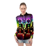 Chakra Design Long Sleeve Chiffon Shirt