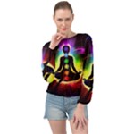 Chakra Design Banded Bottom Chiffon Top