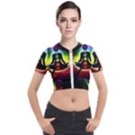 Chakra Design Short Sleeve Cropped Jacket