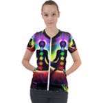 Chakra Design Short Sleeve Zip Up Jacket