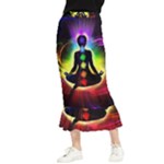 Chakra Design Maxi Fishtail Chiffon Skirt