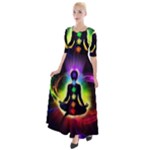 Chakra Design Half Sleeves Maxi Dress