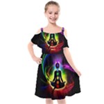 Chakra Design Kids  Cut Out Shoulders Chiffon Dress