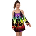 Chakra Design Kimono Sleeves Boho Dress