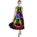 Chakra Design Round Neck Boho Dress