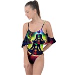 Chakra Design Drape Piece Swimsuit