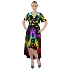 Front Wrap High Low Dress 