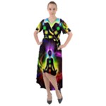 Chakra Design Front Wrap High Low Dress