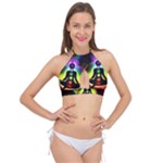 Chakra Design Cross Front Halter Bikini Top