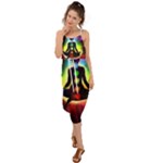 Chakra Design Waist Tie Cover Up Chiffon Dress