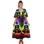 Chakra Design Kimono Sleeve Boho Dress