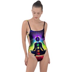 Tie Strap One Piece Swimsuit 